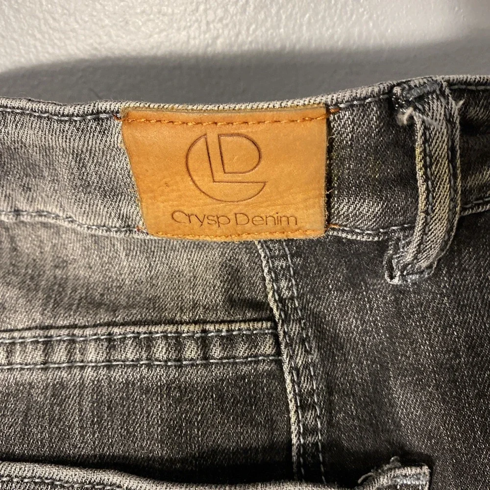 Crisp Denim Black Grey Jeans Size 32 Patchwork